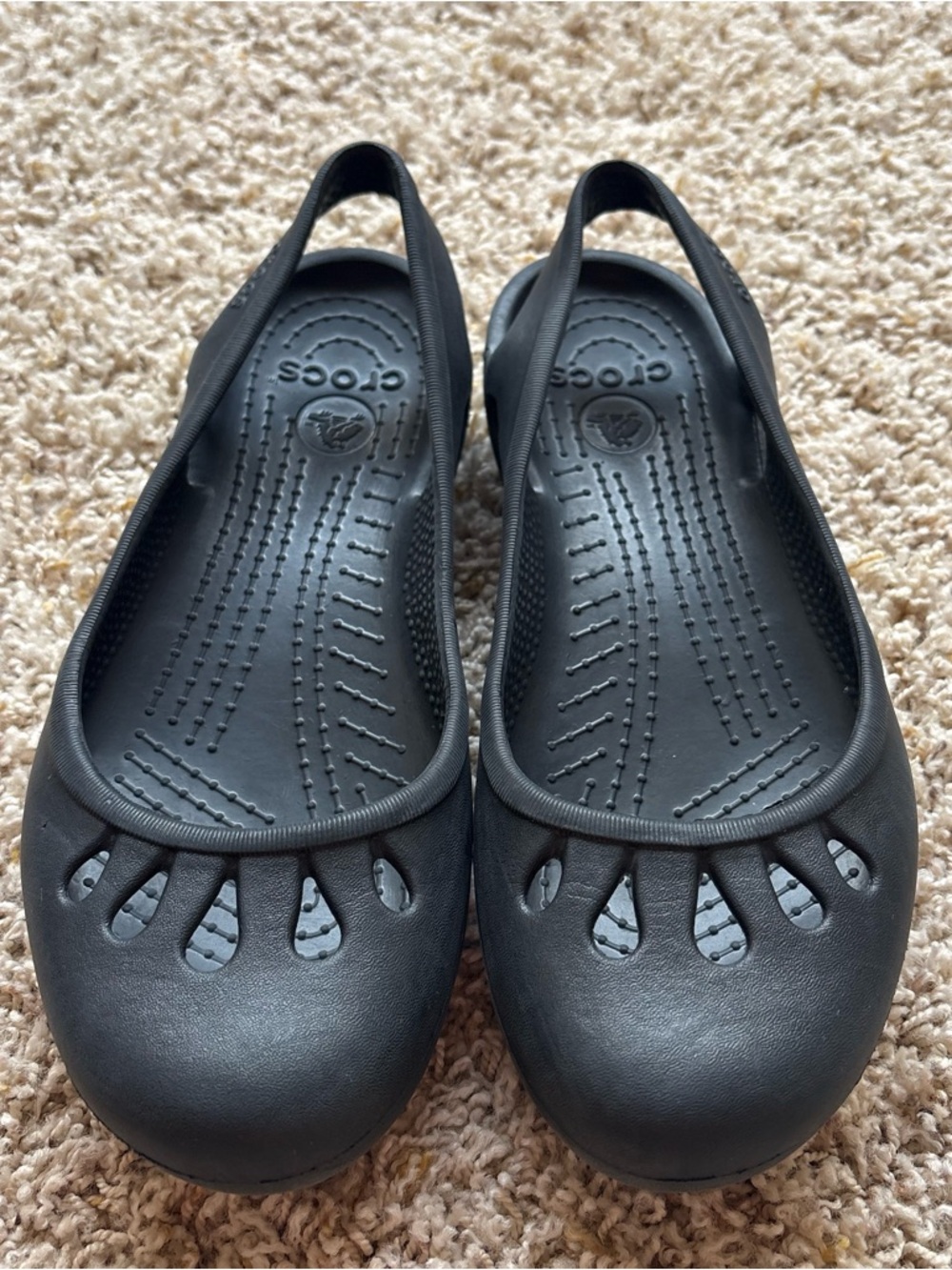 Crocs Black Kadee Flats‎ Women's 9